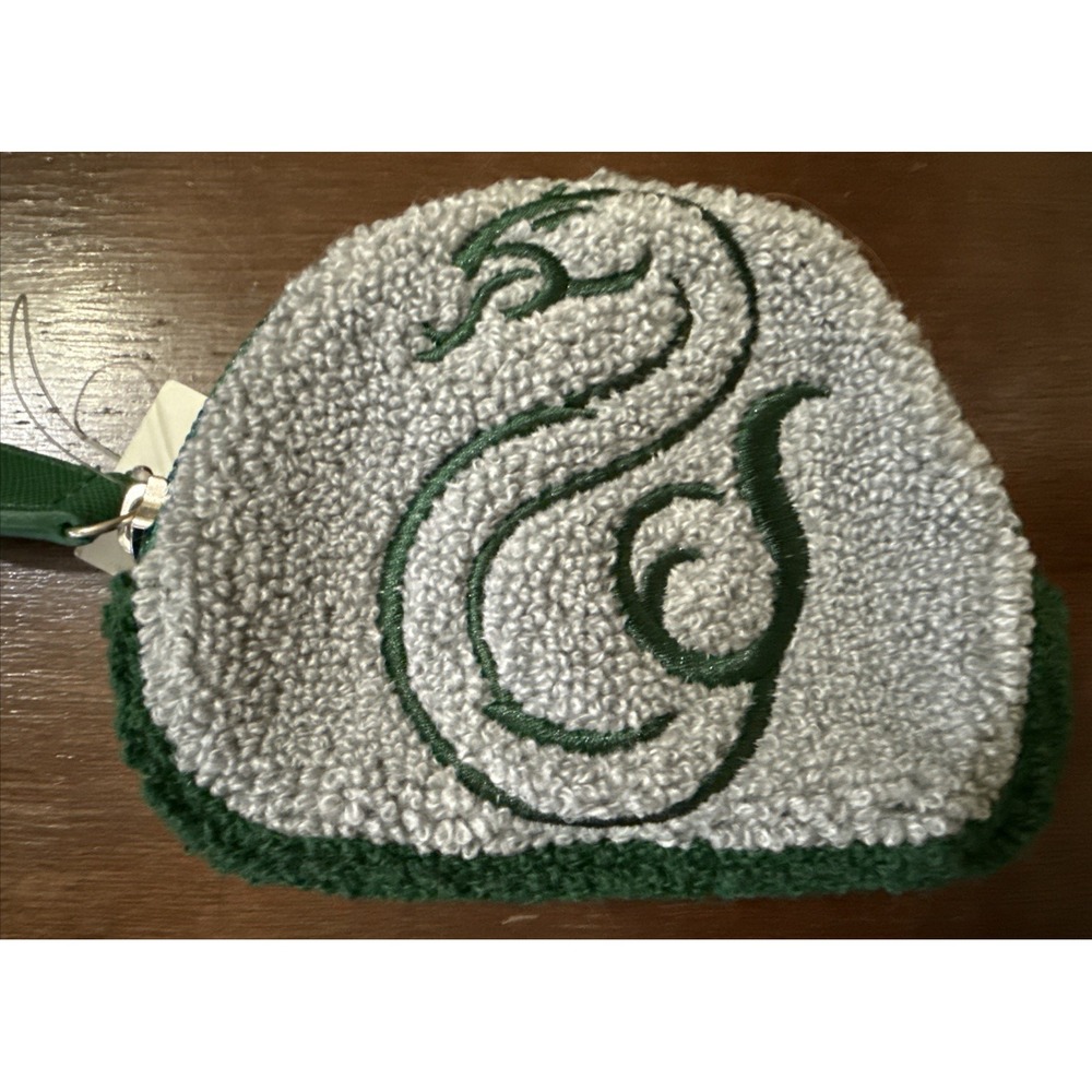 Harry Potter Universal Studios Wizarding World Slytherin Chenille Coin Purse NWT